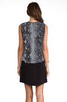 Thumbnail for your product : Rebecca Taylor Blocked Python Sleeveless Shift Dress