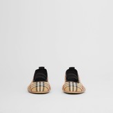 Thumbnail for your product : Burberry Logo Detail Vintage Check Cotton Ballerinas