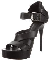 Thumbnail for your product : Burberry Leather Platform Sandals