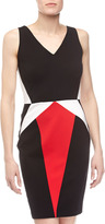 Thumbnail for your product : Erin Fetherston Julie Colorblock V-Neck Dress, Black/Multicolor