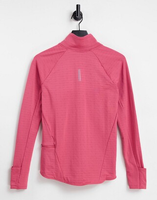 nike pink element half zip top