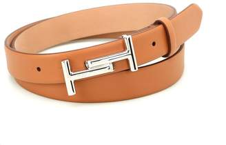 Tod's Double T Buckle Leather Belt