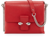 Thumbnail for your product : Alexander McQueen Twin Skull Leather Crossbody Bag, Red