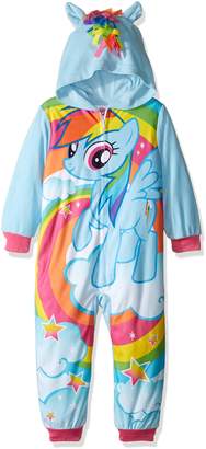 My Little Pony Girls' Big Girls' Rainbow Dash Hooded Fleece Blanket Sleeper
