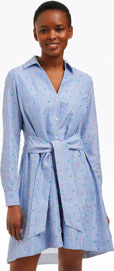 Draper James Layla Shirtdress in Blue Stripe