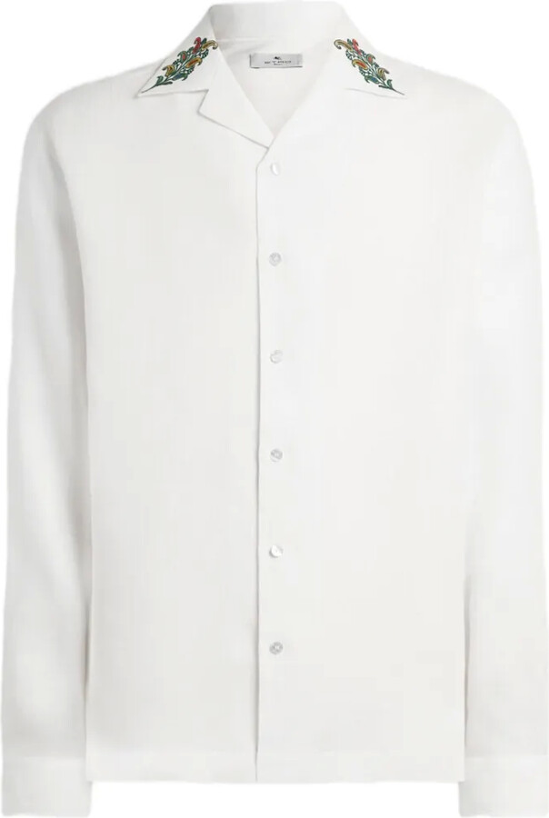 Etro Embroidered-Collar Shirt