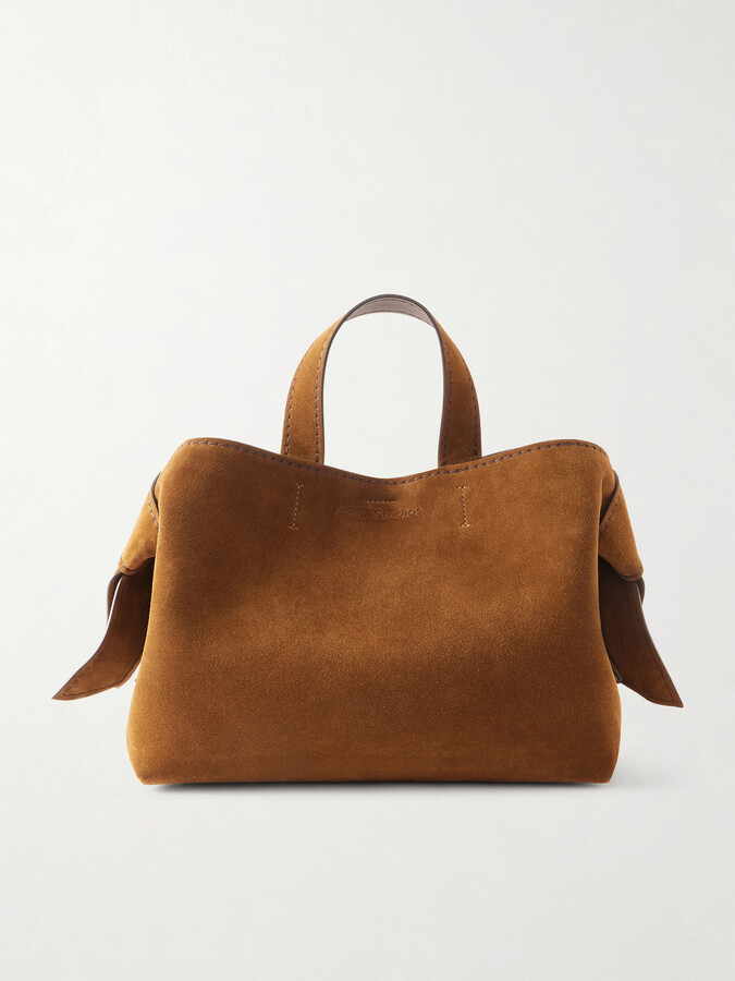 Acne Studios Musubi Knotted Suede Tote - Brown