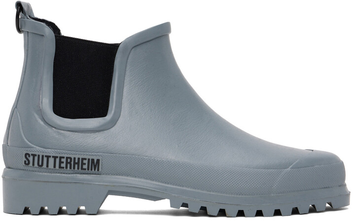 Stutterheim Grey Novesta Edition Rainwalker Chelsea Boots - ShopStyle