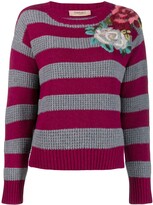 Thumbnail for your product : Twin-Set Floral Embroidered Knit Jumper