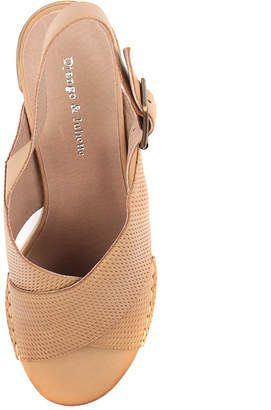 Django & Juliette Deania Lt tan Sandals Womens Shoes Casual Heeled Sandals