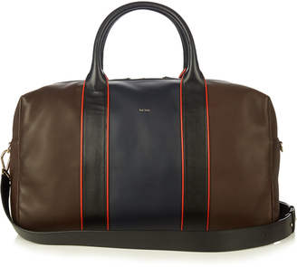Paul Smith Colour-block leather piped holdall