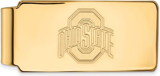 Black Bow Jewelry Co. BlackBowJewelry14kYellowGoldPlatedSterlingSilverOhioStateBuckeyesNCAAMoneyClip