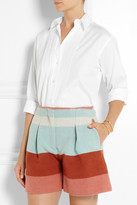Thumbnail for your product : See by Chloe Embroidered cotton-poplin shirt