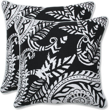 Pillow Perfect Addie Night Outdoor Square Pillow Cover & Insert