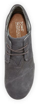 Thumbnail for your product : Toms Suede Desert Wedge Bootie, Dark Gray