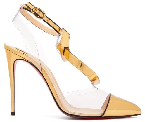 Christian Louboutin Gold Sandals | Shop the world's largest collection of  fashion | ShopStyle