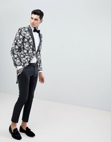Thumbnail for your product : Noose & Monkey Tails Blazer In Black Floral Jacquard