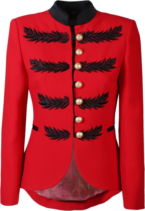 The Extreme Collection - Red Military Blazer Renata Black - ShopStyle