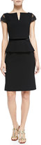 Thumbnail for your product : Tory Burch span class="product-displayname"]Ashley Cap-Sleeve Peplum Dress[/span]