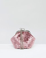 Thumbnail for your product : Missguided Velvet Clutch Bag with Chain Handle