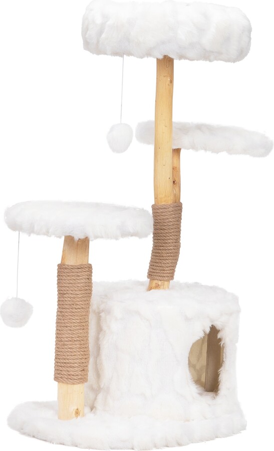 42in. Luxury Natural Branch Cat Tree,Modern Indoor Cat Tree With bottom