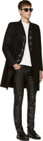 Thumbnail for your product : Saint Laurent Black Double Breasted Wool Coat