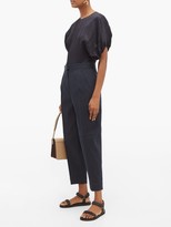 Thumbnail for your product : Jil Sander Tapered Cotton-twill Trousers - Dark Navy