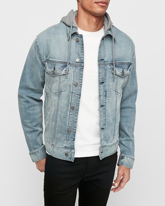 sweatshirt hooded denim jacket