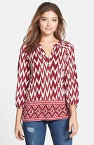 Thumbnail for your product : Lucky Brand Diamond Border Print Jersey Top