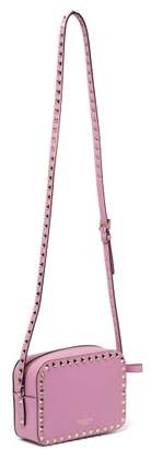 Valentino Rockstud Camera Leather Cross Body Bag - Womens - Pink