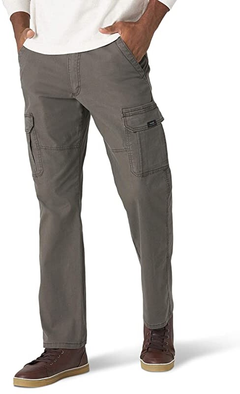 YUNY Mens Relaxed Mid Waist Rugged Cargo Trousers Grey 27 