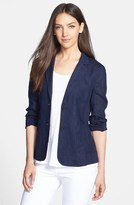 Thumbnail for your product : Eileen Fisher Irish Linen Notch Collar Jacket