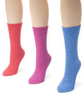 Thumbnail for your product : Muk Luks Women's 3-Pack Pointelle Crew Socks