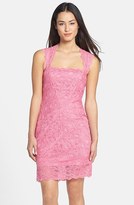 Thumbnail for your product : Nicole Miller Lace Fitted Cap Sleeve Lace Sheath Dress