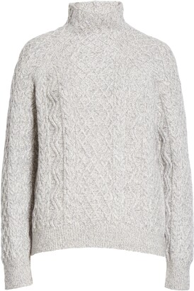 vince cable mock neck merino wool blend sweater
