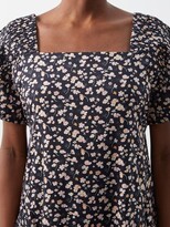 Thumbnail for your product : Merlette New York Minnie Gathered Floral Cotton-lawn Midi Dress