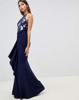 Thumbnail for your product : Lipsy lace detail maxi dress in navy