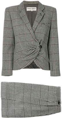 Giorgio Armani Pre-Owned check skirt suit