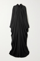 Thumbnail for your product : Rick Owens Ruffled Gathered Crepe Maxi Dress - Black