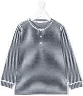 Thumbnail for your product : Il Gufo buttoned longsleeved striped T-shirt
