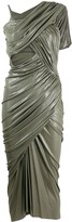 Thumbnail for your product : Rick Owens Asymmetric Ruched Midi Dress