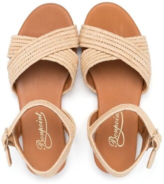 Bonpoint Woven Side-Buckle Sandals