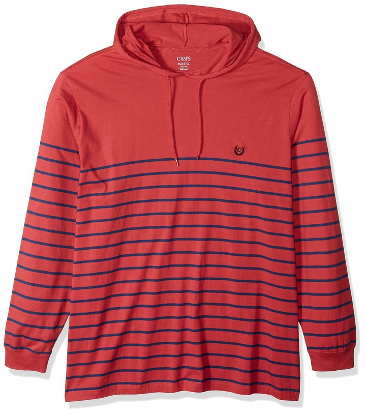 Chaps Men's Big and Tall Long Sleeve Light Weight Popover Hoodie