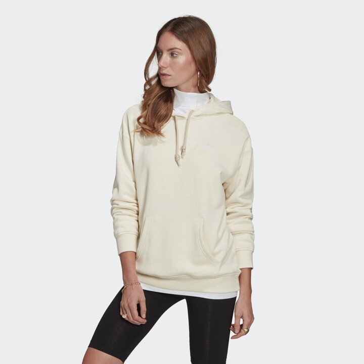 white trefoil hoodie