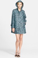 Thumbnail for your product : Marc Jacobs Leopard Print Hooded Water Resistant Silk Coat
