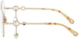 Thumbnail for your product : Chloé Gold Pearl Charm Glasses