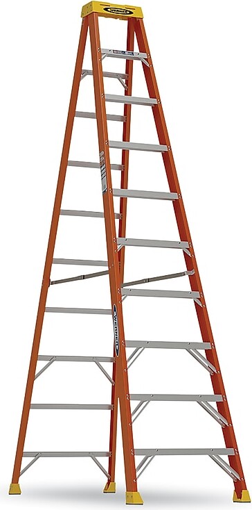 Werner 10' Fiberglass Step Ladder, 300 lbs. Capacity (6110)