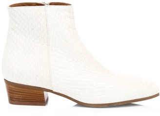 aquatalia ivory leather ankle boots
