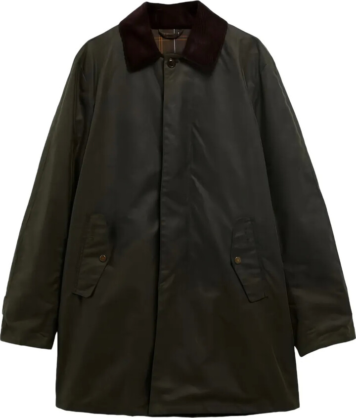 Baracuta x Barbour corduroy-collar coat