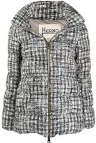 Thumbnail for your product : Herno Metallic Boucle Knit Padded Jacket